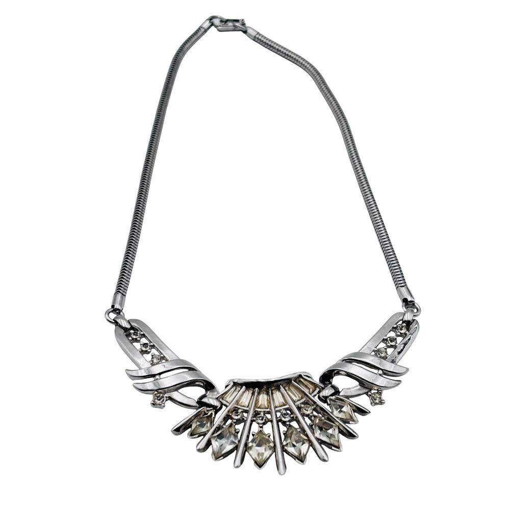 Trifari Alfred Philippe VERIFIED 1952 Patent Rhinestone Necklace Deco gift idea